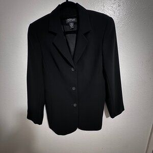 New York & Company Classic Black Blazer Jacket Long Sleeve Women Sz 8 Button